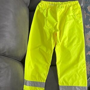 Men's Neon Yellow Joggers with Reflective Stripes